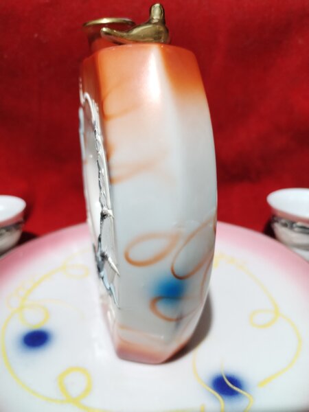 Set japonez Satsuma erotic, pentru sake